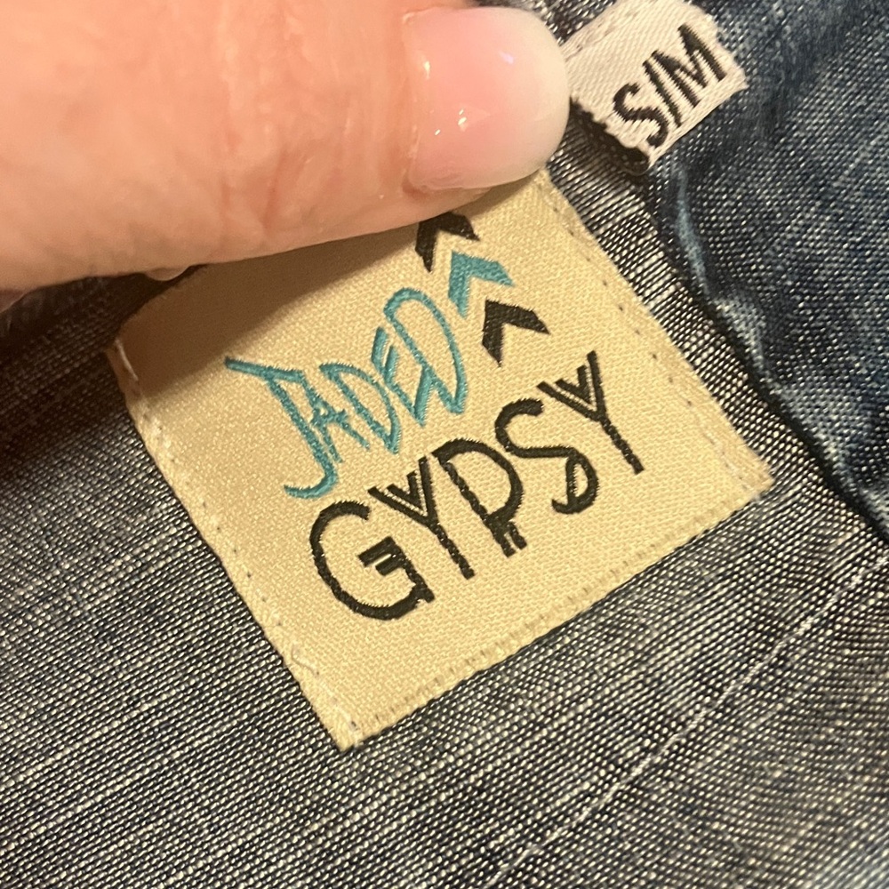 Jaded Gypsy Patchwork Denim Jean Duster Jacket - Picture 7 of 8